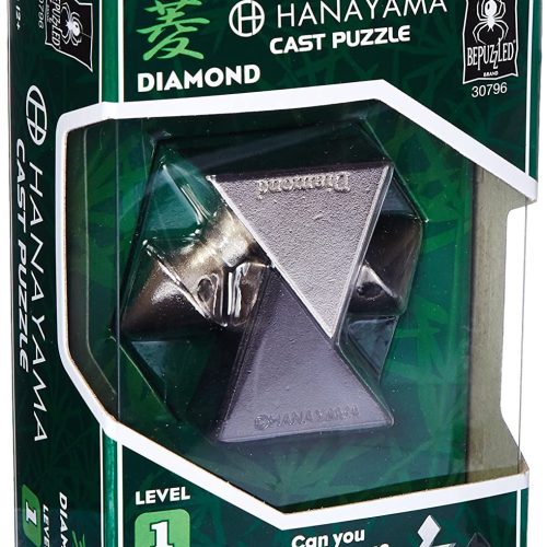 Hanayama Level 1 Diamond Metal-Cast Brain Teaser Puzzle