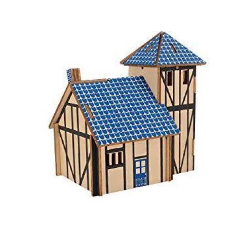 Natural Wood 3D Puzzle Western Farmhouse Wooden Jigsaw Craft Building Set