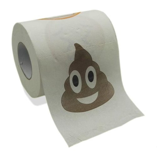 Emoji Toilet Paper Roll – Emoticon 3 Ply Joke Tissue Paper – Funny Prank Novelty Gag